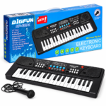 BIGFUN BF-430A1 37-Key Electronic Keyboard with Microphone | 8 Tones, 8 Rhythms & 4 Percussions | Kids Musical Keyboard with Recording & Playback