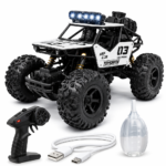 Toysmith 1:12 Scale Rock Crawler RC Car | 27MHz Remote Control Off-Road Climbing Toy with Spray & Lights
